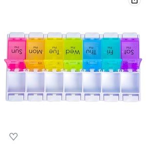 14 pocket rainbow pill organizer
